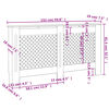 vidaXL Radiator Cover 59.8"x7.5"x32.1" MDF