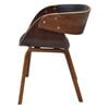 vidaXL Dining Chair Black and Brown Plywood, Cotton, Polyurethane Standard