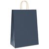 vidaXL Paper Bags 50 pcs with Handles Blue 12.6x6.7x17.3"