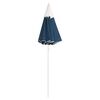 vidaXL Garden Parasol Blue Polyester, Steel Medium Foldable