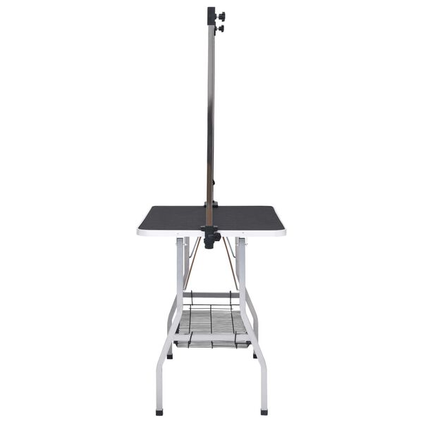 vidaXL Dog Grooming Table Black and silver