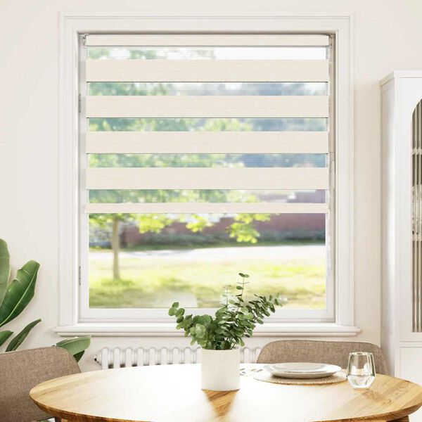 vidaXL Zebra Blind Marble beige Polyester 41.7 x 43.3 in