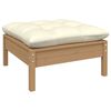 vidaXL Garden Lounge Set Honey brown Solid pinewood, fabric (100% polyester)