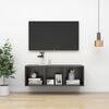 vidaXL TV Cabinet Grey Engineered wood 14.6x14.6x42.1 in TV Cabinet