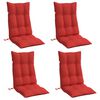 vidaXL Highback Chair Cushion Set of 4 Red Oxford fabric (100% polyester)