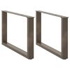 vidaXL Coffee Table Leg Set of 2 Natural Steel Powder-Coated Steel