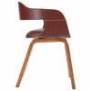 vidaXL Dining Chair Brown Faux leather (100% polyester), Bentwood Medium