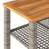 vidaXL Garden Table Grey PE Rattan Medium Durable Garden Table