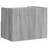 vidaXL Wall-mounted Bedside Cabinet Grey sonoma Engineered wood Small