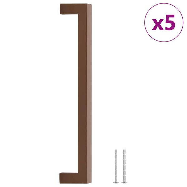 vidaXL Cabinet Handle Set of 5 Bronze Stainless Steel Standard Durable
