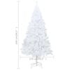 vidaXL Artificial Pre-lit Christmas Tree with Ball Set White 94.5"