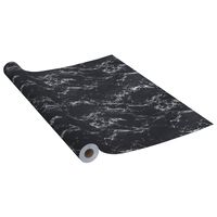 vidaXL Self-adhesive Furniture Film Black Stone 196.9"x35.4" PVC