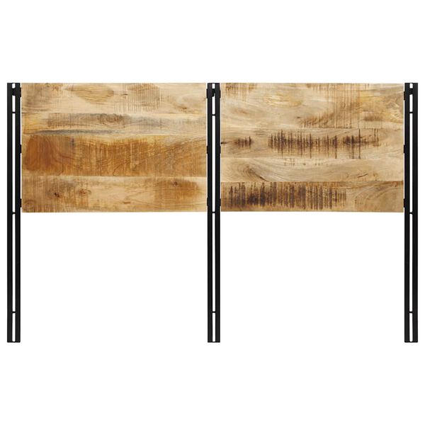 vidaXL Headboard Natural Wood Solid mango wood, iron
