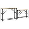 vidaXL Nesting Console Table Sonoma Oak Engineered Wood, Metal Medium