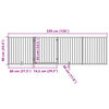 vidaXL Dog Gate with Door Foldable 4 Panels 126.0 " Poplar Wood