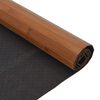 vidaXL Rug Brown Bamboo, Polypropylene 23.6 x 157.5 in Non-slip
