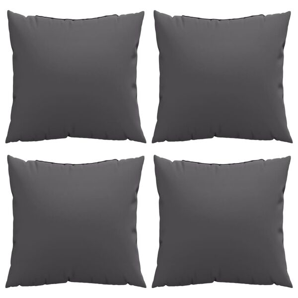 vidaXL Throw Pillow Set of 4 Anthracite Fabric (100% polyester)