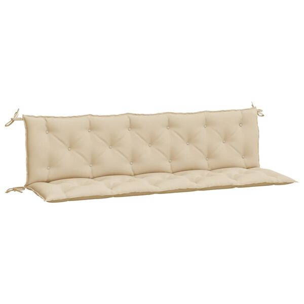 vidaXL Garden Bench Cushion Set of 2 Beige 100% polyester (Oxford fabric)
