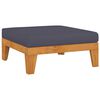 vidaXL Garden Lounge Set Dark grey Solid Acacia wood, 100% polyester