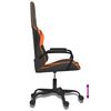 vidaXL Gaming Chair Black and Orange Faux Leather