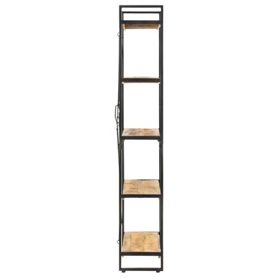 vidaXL 5-Tier Bookcase 55.1"x11.8"x70.9" Solid Mango Wood