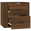 vidaXL Wall-mounted Bedside Cabinet Brown oak Engineered wood