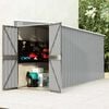 vidaXL Garden Shed Grey Galvanized steel Large Garden Shed Rectangular