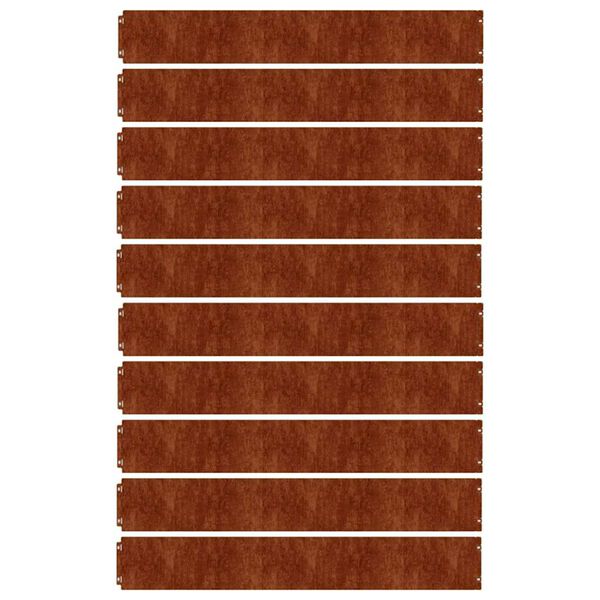 vidaXL Lawn Edgings 10 pcs 5.9"x40.6" Flexible Corten steel