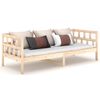 vidaXL Day Bed Natural wood Solid pine wood (untreated) Twin Convertible