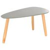 vidaXL Coffee Table Set of 2 Grey Solid pinewood legs and MDF top Simple