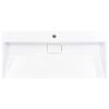 vidaXL Wash Basin 39.4"x18.1"x4.3" Mineral Cast/Marble Cast White