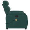 vidaXL Electric Massage Recliner Chair Dark Green Fabric Medium