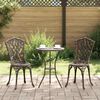 vidaXL Garden Chair 2 pcs Bronze 55 x 56.5 x 91cm Aluminium
