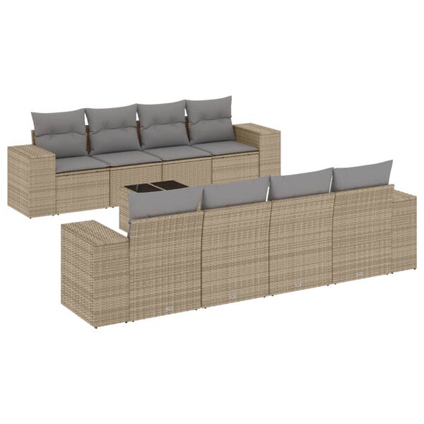 vidaXL Garden Sofa Set Beige
