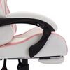 vidaXL Racing Chair Pink and White