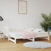 vidaXL Day Bed White Solid pine wood 2x35.4x78.7 in Expandable Day Bed