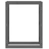  vidaXL Firewood Rack Grey 31.5x9.8x39.4" Solid Wood Pine