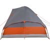 vidaXL Camping Tent Dome 2-Person Grey and Orange Waterproof