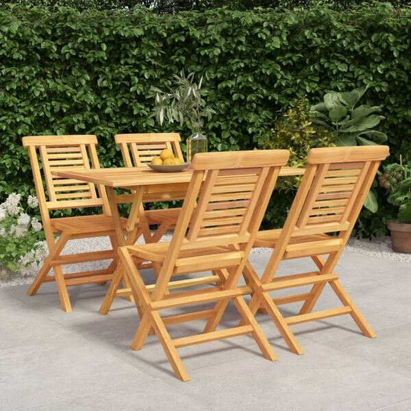 vidaXL Garden Dining Set Natural Teak