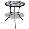 vidaXL Patio Furniture Black and White Powder-coated steel and ceramic