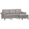 vidaXL 3-seater Sofa With Footstool Light grey