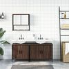 vidaXL Bathroom Furniture Set Brown Oak