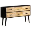 vidaXL Sideboard Brown Solid Mango Wood 43.3 x 13.0 x 25.2 in Sideboard