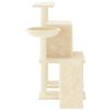 vidaXL Cat Tree Cream Engineered wood, plush, sisal Medium