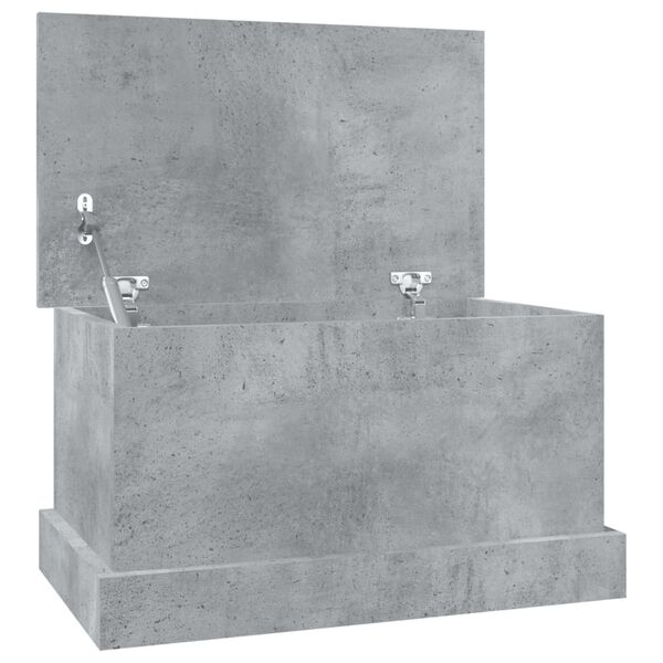 vidaXL Storage Box Concrete grey Engineered wood Medium Storage Box