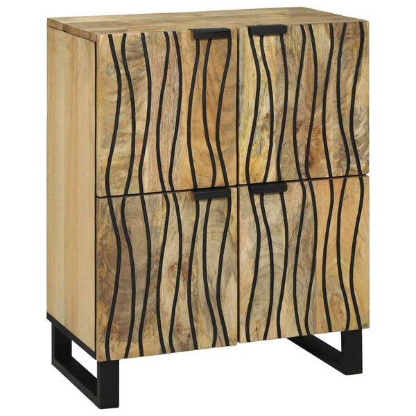 vidaXL Sideboard Brown 23.6" x 13" x 29.5" solid mango wood