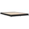 vidaXL Bed Frame Black Engineered Wood Small Double Durable Bed Frame