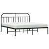 vidaXL Bed Frame Black Powder-Coated Steel Super King Bed Frame