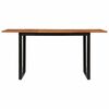 vidaXL Dining Table 63"x31.5"x29.5" Solid Wood Acacia