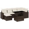 vidaXL Garden Sofa Set Brown, Cream white